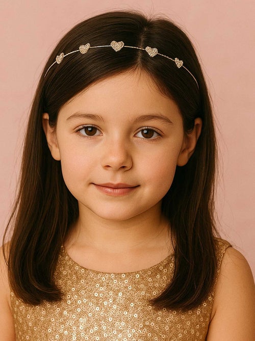 Diadema di cabeza niña corazones strass | Great Pretenders - Kiabi