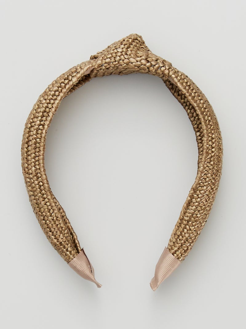 Diadema efecto paja BEIGE - Kiabi