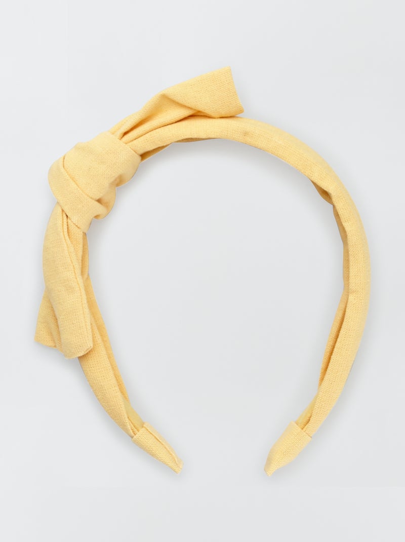 Diadema lisa AMARILLO - Kiabi