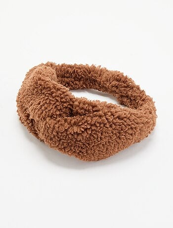 Diadema para el pelo efecto borreguito