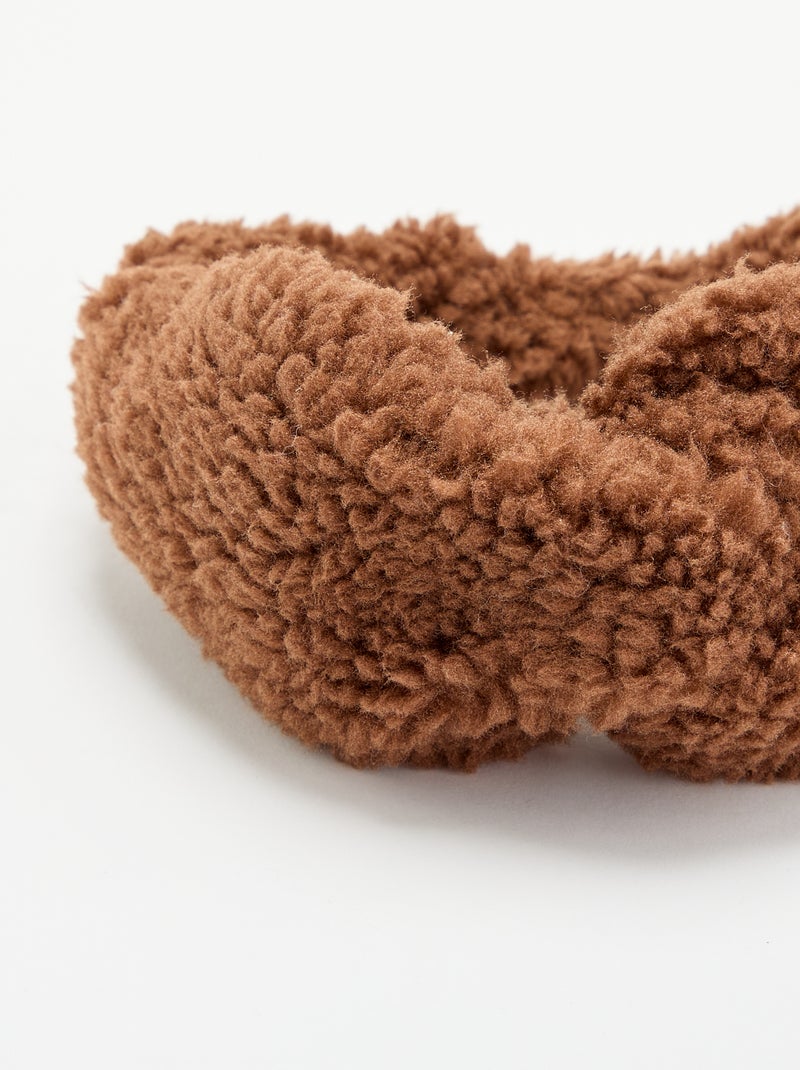 Diadema para el pelo efecto borreguito Marron - Kiabi