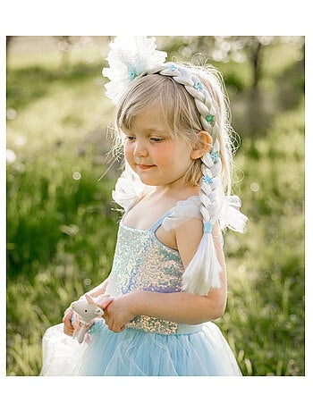 Diadema reina de las nieves con trenza accesorio disfraz niños - Great Pretenders