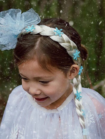Diadema reina de las nieves con trenza accesorio disfraz niños | Great Pretenders