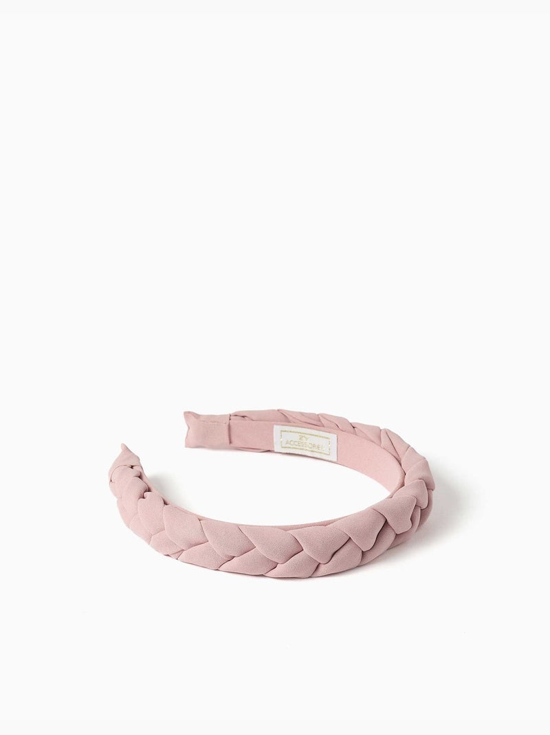 Diadema trenzada Rosa claro - Kiabi