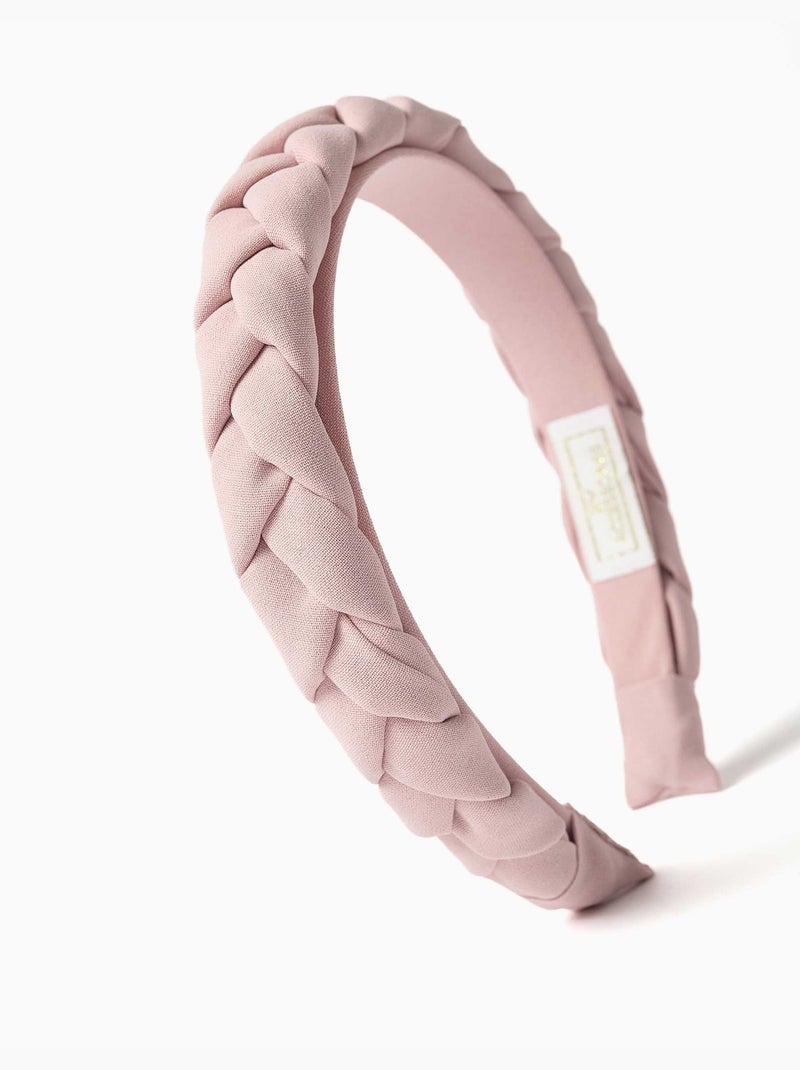 Diadema trenzada Rosa claro - Kiabi