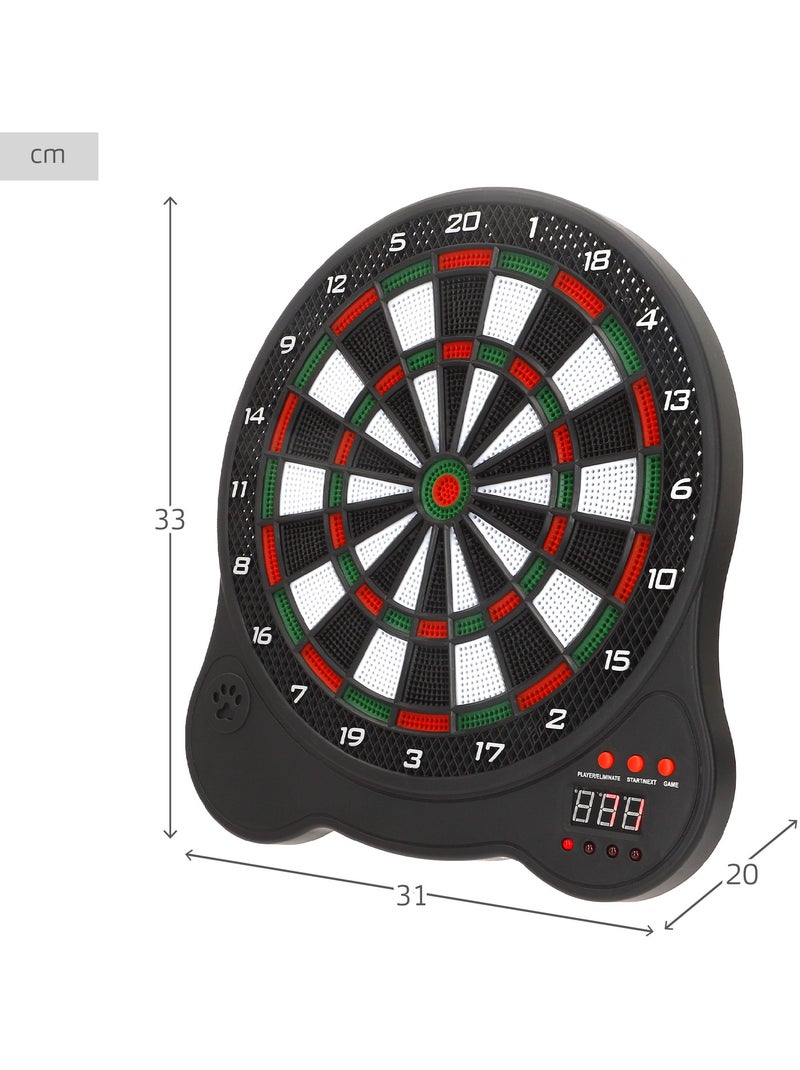 Diana electrónica con pantalla, 29 juegos y 3 dardos flexibles aktive N/D - Kiabi