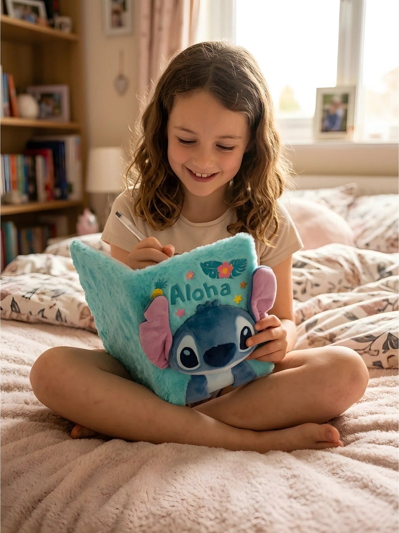 Diario con candado peluche a5 stitch disney Turquesa - Kiabi