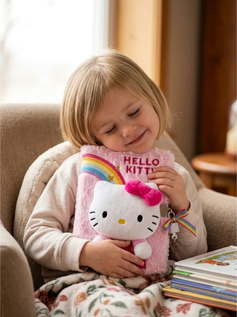 Diario íntimo peluche 3d a5 con candado hello kitty sanrio Blanco - Kiabi