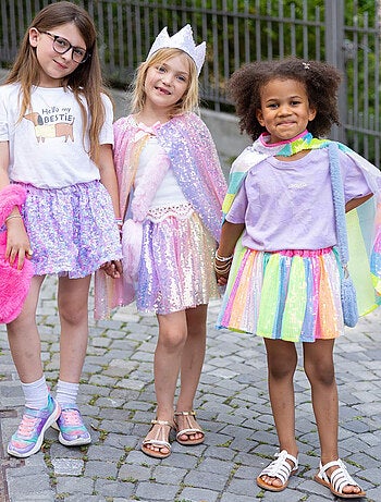 Disfraz capa de lentejuelas pastel para niños | Great Pretenders