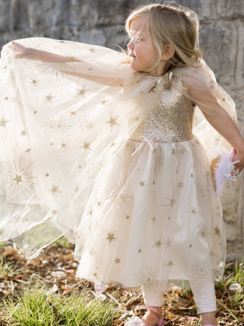 Disfraz capa estrellada de princesa para niños | Great Pretenders Crudo - Kiabi