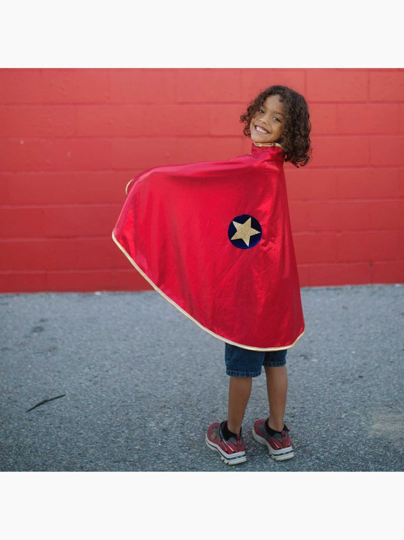 Disfraz capa reversible de superhéroe para niños | Great Pretenders Rojo - Kiabi