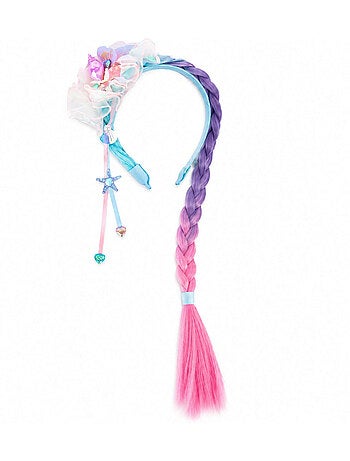 Disfraz con diadema de sirena para niña con trenza larga | great pretenders