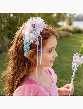Disfraz con diadema de sirena para niña con trenza larga | great pretenders
