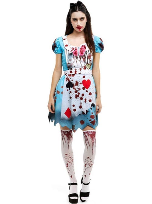 Disfraz de Alicia Zombie vestido clásico - Kiabi