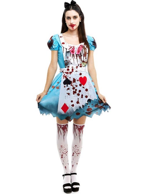 Disfraz de Alicia Zombie vestido clásico - Kiabi