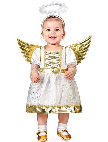 Disfraz de ángel con diadema y alas para bebé