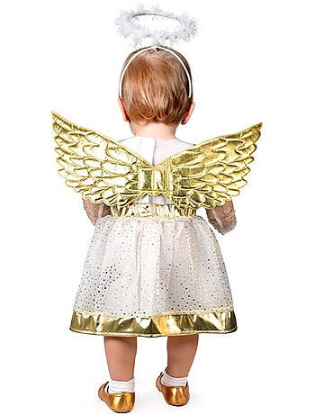 Disfraz de ángel con diadema y alas para bebé