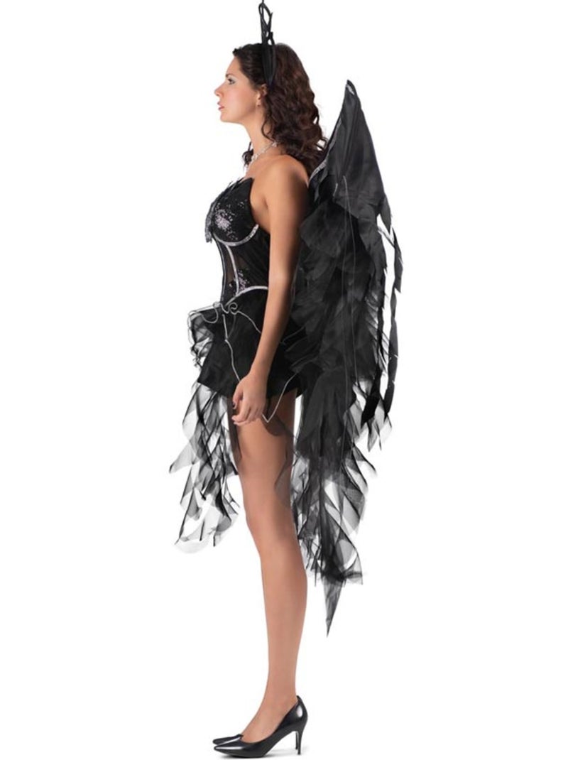 Disfraz de ángel oscuro con alas grandes para mujer Multicolor - Kiabi