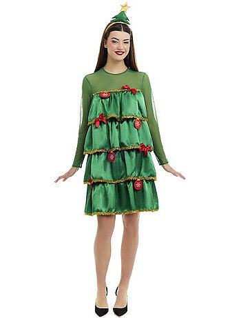 Disfraz de Árbol de Navidad con volantes y diadema
