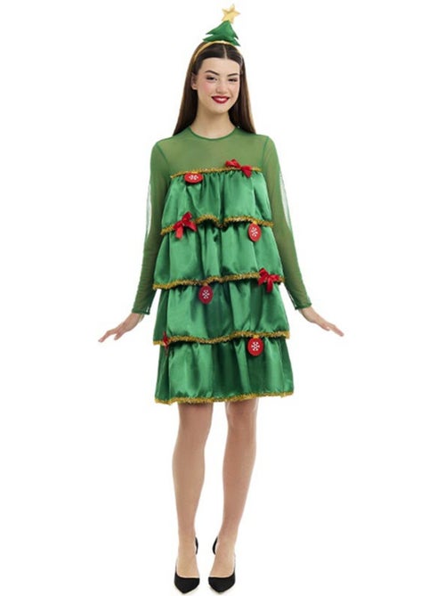 Disfraz de Árbol de Navidad con volantes y diadema - Kiabi