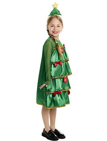Disfraz de Árbol de Navidad con volantes y diadema