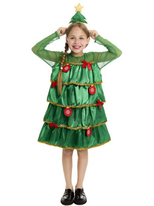 Disfraz de Árbol de Navidad con volantes y diadema - Kiabi