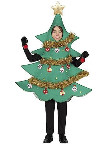 Disfraz de Árbol de Navidad decorado con estrella