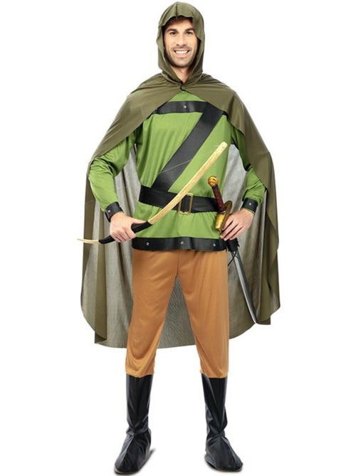 Disfraz de arquero del bosque con capa para hombre - Kiabi