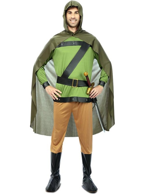 Disfraz de arquero del bosque con capa para hombre - Kiabi