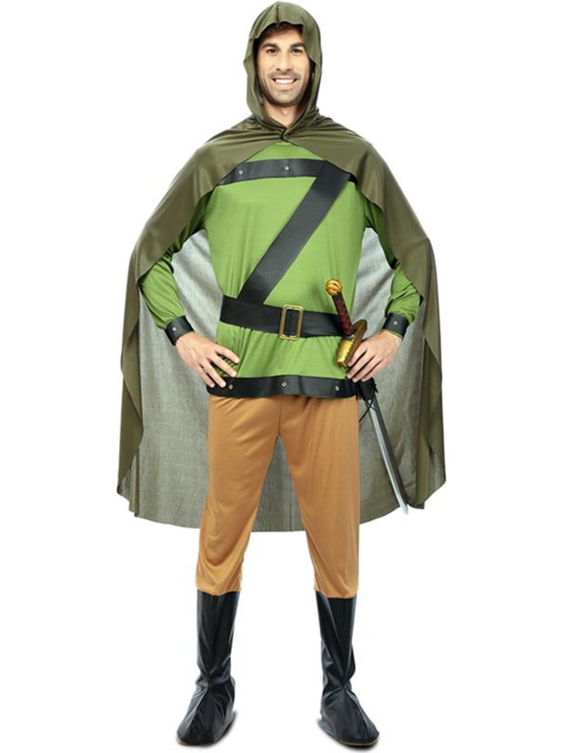 Disfraz de arquero del bosque con capa para hombre Multicolor - Kiabi