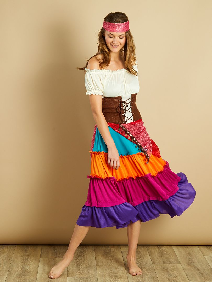 Disfraz de bohemia multicolor - Kiabi