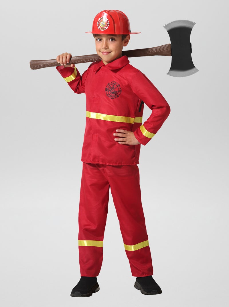 Disfraz de 'bombero'  - 2 piezas ROJO - Kiabi