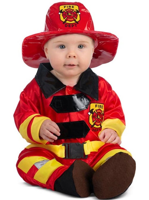Disfraz de bombero con casco para bebé - Kiabi