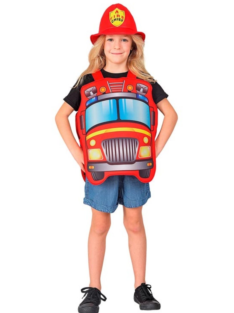 Disfraz de Bombero con gorro Multicolor - Kiabi