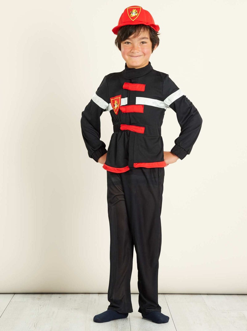 Disfraz de bombero negro/rojo - Kiabi