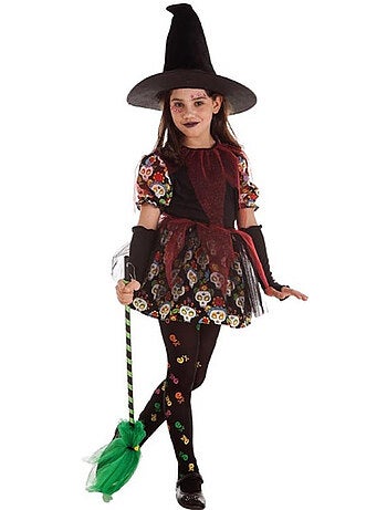 Disfraz de Bruja Calaveras Floral