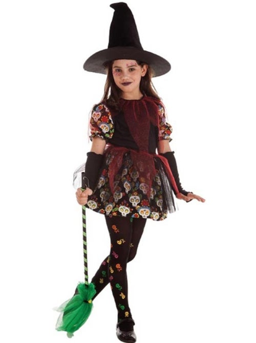 Disfraz de Bruja Calaveras Floral - Kiabi