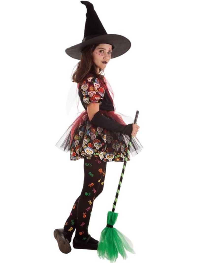 Disfraz de Bruja Calaveras Floral Multicolor - Kiabi