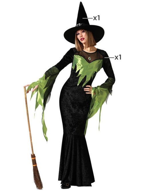 Disfraz de bruja elegante para mujer - Kiabi