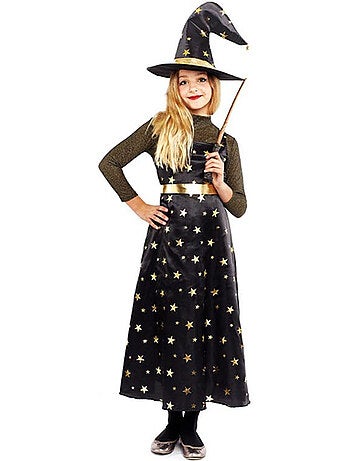 Disfraz de Bruja Estrellas con sombrero