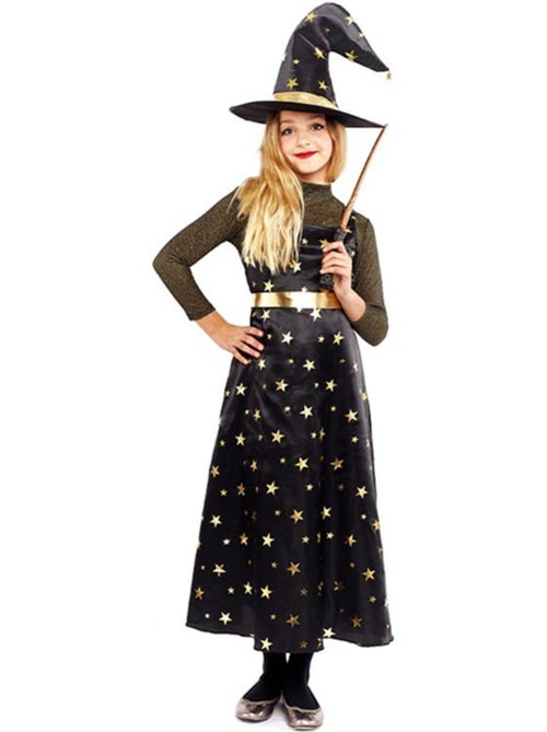 Disfraz de Bruja Estrellas con sombrero - Kiabi