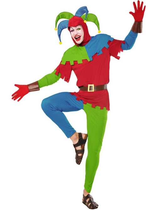 Disfraz de bufón medieval colorido para hombre - Kiabi