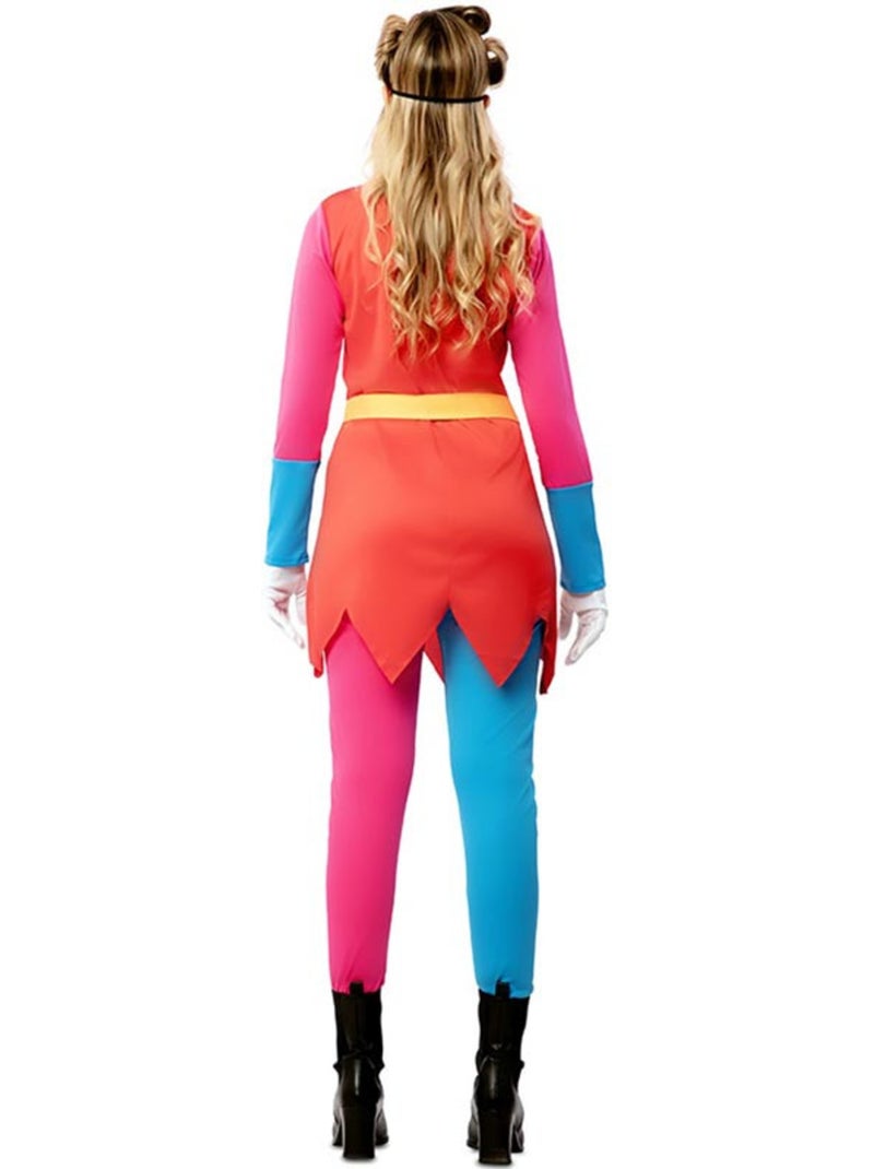 Disfraz de bufona con antifaz para mujer Multicolor - Kiabi