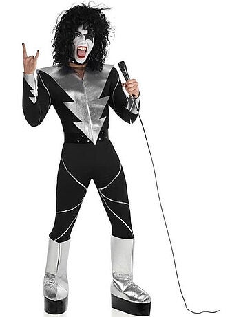 Disfraz de cantante de rock maquillado para hombre
