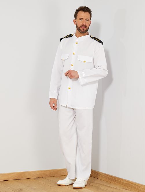 Disfraz de capitán                             blanco 
