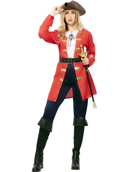 Disfraz de capitana pirata con cinturón para mujer - Kiabi