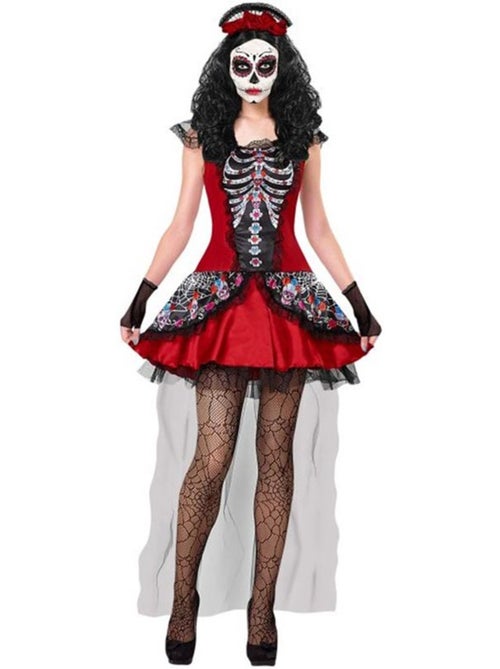 Disfraz de Catrina Día de Los Muertos con Velo - Kiabi
