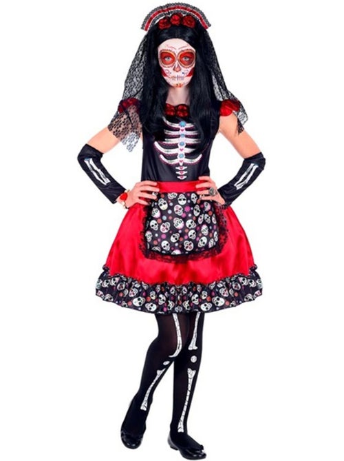 Disfraz de Catrina Día de Los Muertos con Velo - Kiabi