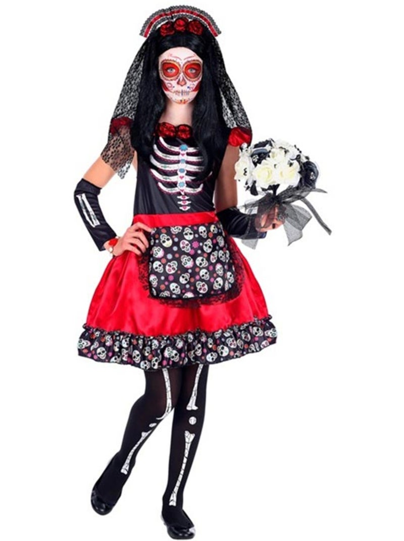 Disfraz de Catrina Día de Los Muertos con Velo Multicolor - Kiabi