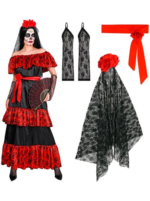 Disfraz de Catrina Día de Los Muertos - Kiabi